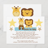 Carte De Correspondance Livres pour bébé en remplacement de Baby shower (Devant / Derrière)