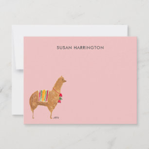 Carte De Correspondance Llama Alpaca personnalisées à la main