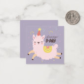 Carte De Correspondance Llama d'anniversaire (Devant/Arrière en situation)