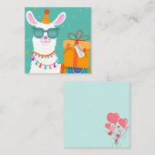 Carte De Correspondance Llama d'anniversaire (Devant / Derrière)