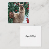 Carte De Correspondance Llama d'hiver (Devant / Derrière)