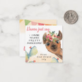 Carte De Correspondance Llama Dis aux Enfants Note de la Saint-Valentin po (Devant/Arrière en situation)