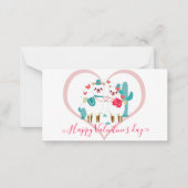 Carte De Correspondance Llama Llove Enfants Valentine (Devant)