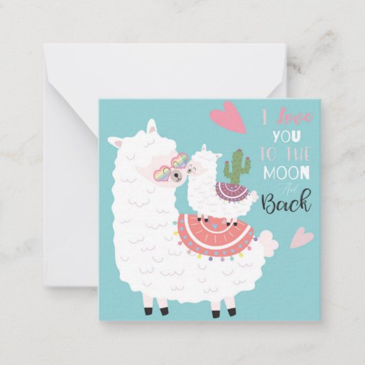 Carte De Correspondance Llama Love (Devant)