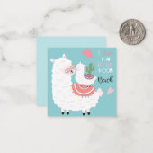 Carte De Correspondance Llama Love (Devant/Arrière en situation)