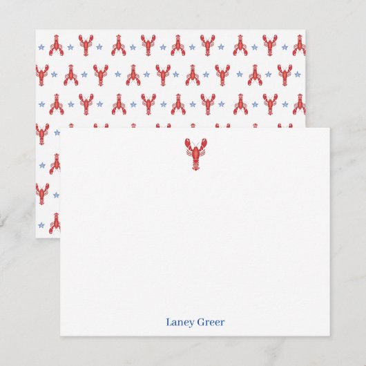 Carte De Correspondance Lobster Bake Lobster Roll Classic Coastal (Devant / Derrière)