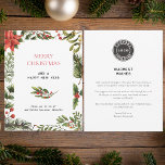 Carte De Correspondance Logo d'affaires Joyeux Noël Botanique Salutations<br><div class="desc">Cette élégante carte de Noël personnalisée allie design contemporain et charme saisonnier. Doté d'une typographie moderne et élégante qui transmet votre message de vacances avec sophistication, la carte est ornée de plantes vertes luxuriantes qui ajoutent une touche de beauté naturelle. Le logo de votre entreprise est intégré en toute transparence...</div>