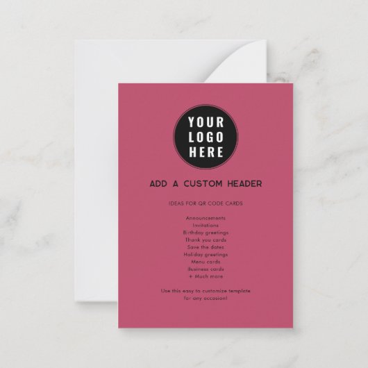 Carte De Correspondance Logo d'affaires moderne QR Code tendance (Dos)