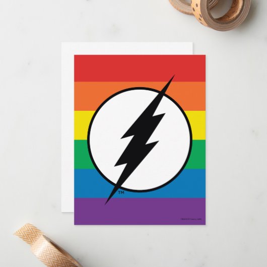 Carte De Correspondance Logo de Flash Rainbow (Devant/Arrière en situation)