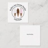 Carte De Correspondance Logo de Ice Cream Parlor (Devant / Derrière)