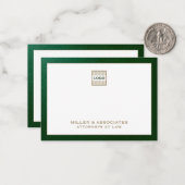 Carte De Correspondance Logo de l'entreprise de luxe personnalisé (Devant/Arrière en situation)