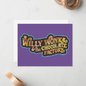 Carte De Correspondance Logo de Willy Wonka et la chocolaterie (Devant/Arrière en situation)