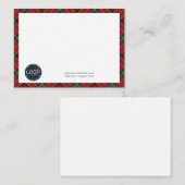 Carte De Correspondance Logo d'entreprise Employés Plaid Tartan (Devant / Derrière)