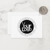 Carte De Correspondance Logo d'entreprise et texte moderne simple modifiab (Devant/Arrière en situation)