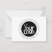 Carte De Correspondance Logo d'entreprise et texte moderne simple modifiab (Devant)