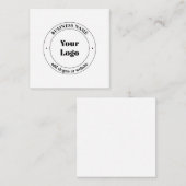 Carte De Correspondance Logo d'entreprise et texte promotionnel | Blanc (Devant / Derrière)