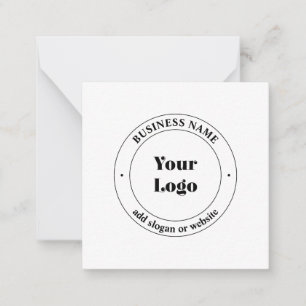 Carte De Correspondance Logo d'entreprise et texte promotionnel Blanc