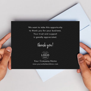 Carte De Correspondance Logo d'entreprise minimaliste Merci d'affaires
