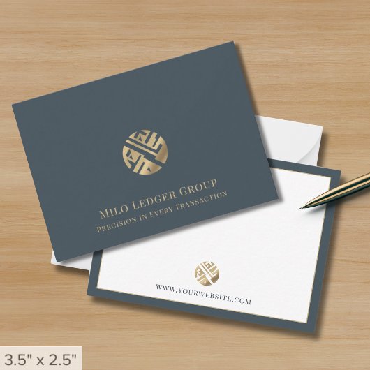 Carte De Correspondance Logo d'entreprise moderne à double face
