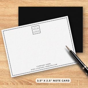 Carte De Correspondance Logo d'entreprise moderne noir blanc Nom de l'entr