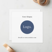 Carte De Correspondance Logo d'entreprise moderne papeterie promotionnelle (Devant/Arrière en situation)