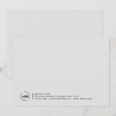 Carte De Correspondance Logo d'entreprise moderne professionnel gris (Devant / Derrière)