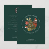 Carte De Correspondance Logo d'entreprise Noël moderne Whimsical Entrepris (Devant / Derrière)