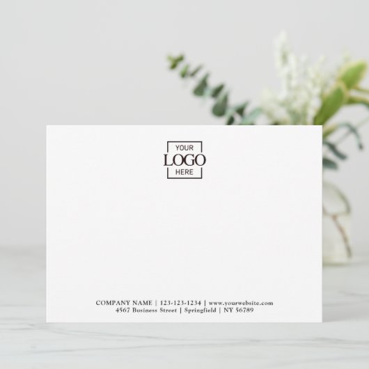 Carte De Correspondance Logo d'entreprise personnalisé moderne et plat (Debout devant)