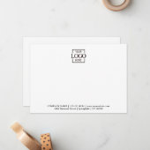 Carte De Correspondance Logo d'entreprise personnalisé moderne et plat (Devant/Arrière en situation)