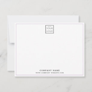 Carte De Correspondance Logo d'entreprise personnalisé Purple Line Nom de