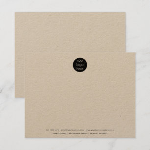Carte De Correspondance Logo d'entreprise professionnelle Rustic Kraft