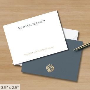 Carte De Correspondance Logo d'entreprise simple et minimaliste