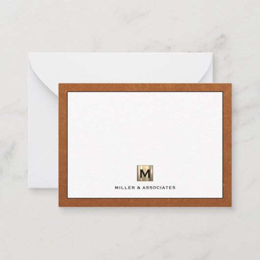 Carte De Correspondance Logo initial de luxe professionnel (Dos)