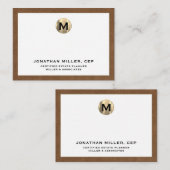 Carte De Correspondance Logo initial Gold de luxe (Devant / Derrière)