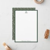 Carte De Correspondance Logo moderne de noeud celtique (Devant/Arrière en situation)