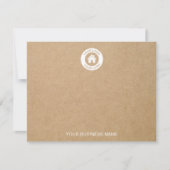 Carte De Correspondance Logo personnalisé de style Kraft simple moderne (Devant)