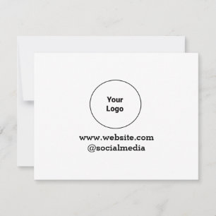 Carte De Correspondance Logo personnalisé simple et élégant ici société