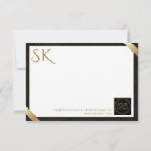 Carte De Correspondance Logo Premium Black and Gold Company (Dos)