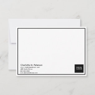 Carte De Correspondance Logo Professionnel Minimaliste