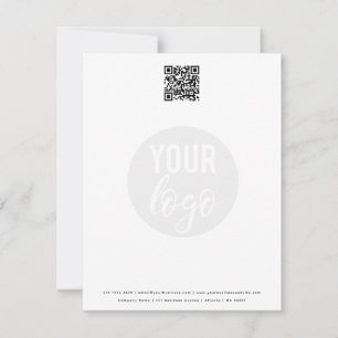 Carte De Correspondance Logo professionnel minimaliste de code QR