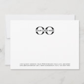 Carte De Correspondance Logo professionnel noir et blanc 5x7 (Devant)