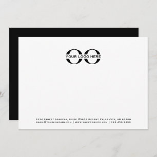 Carte De Correspondance Logo professionnel noir et blanc 5x7