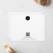 Carte De Correspondance Logo professionnel QR Code Rustic Kraft (Devant/Arrière en situation)