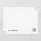 Carte De Correspondance Logo Professionnel Simple Blanc (Devant / Derrière)
