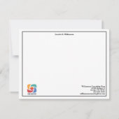 Carte De Correspondance Logo professionnel simple personnalisé (Devant)