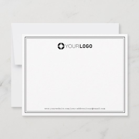Carte De Correspondance Logo simple d'entreprise frontalière papier à lett (Devant)