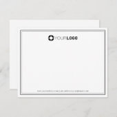 Carte De Correspondance Logo simple d'entreprise frontalière papier à lett (Devant / Derrière)