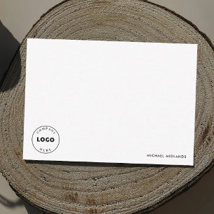 Carte De Correspondance Logo simple minimaliste noir et blanc pour entrepr