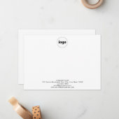 Carte De Correspondance Logo Simple Professionnel (Devant/Arrière en situation)