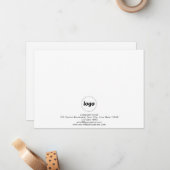 Carte De Correspondance Logo Simple Professionnel (Devant/Arrière en situation)